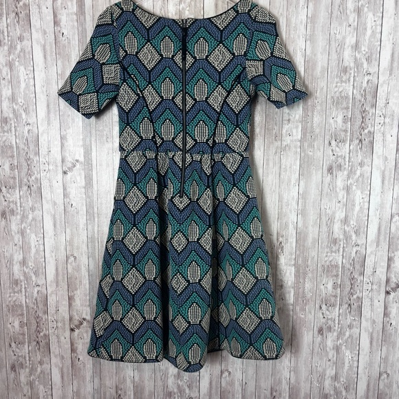 Anthropologie HD in Paris Hollyhock Textured Fit-and-Flare Dress XS - Picture 5 of 6